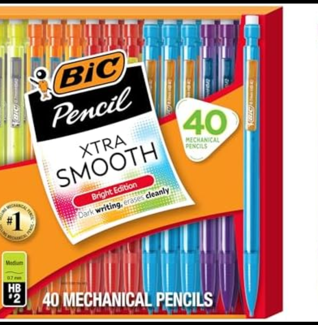 BIC Xtra Smooth Mechanical Pencil, 0.7 mm Medium Point, Refillable and Retractable, 40-Count Pack(2pcs)