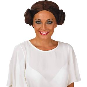 fun shack Princess Space Bun Wig Adult, Princess Wig with Space Buns, Star Princess Hair Buns Women, Brunette Hair Bun Costume fun shack Princess Space Bun Wig Adult, Princess Wig with Space Buns, Star Princess Hair Buns Women, Brunette Hair Bun Costume