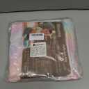 Rainbow Round Rug for Bedroom, 4Ft Fluffy Circle Area Rugs for Living Room, Shag Fuzzy Carpet for Kids Room, Nursery, Dorm, Classroom, Teen, Cute Baby Play Mat Home Decor Aesthetic