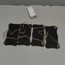 Decorative Black Metal Erasable Mini Chalkboard Hanging Sign, Beverage Label, Set of 4