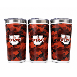 Red Utah Camo Cup 12 Oz, 3Pack