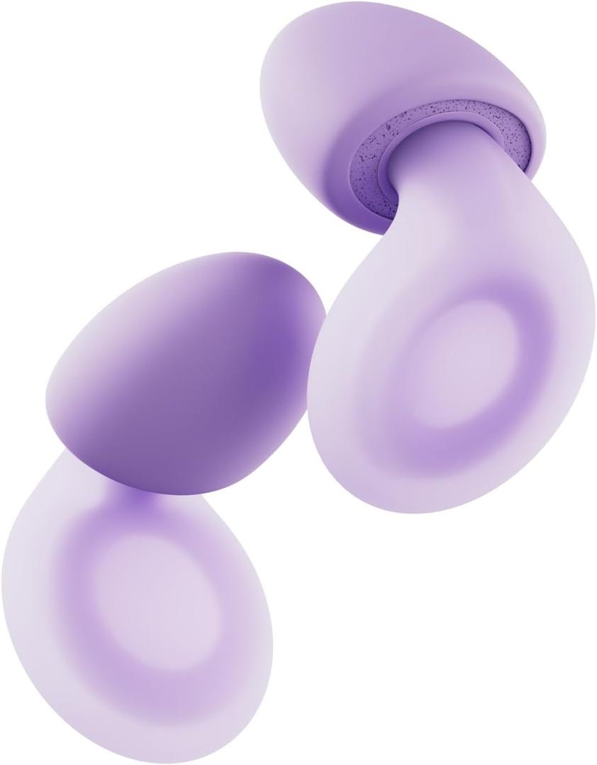 Loop Dream  Silicone/Memory Foam Earplugs for Sleep Comfort | Comfortable Ear Plugs for Muffling Snoring & Sleeping | Customized Fit | 27dB (SNR) Noise Reduction (Lilac)