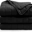 Casa Platino Black Blanket Twin Size - Pre-Washed Ultra Soft Quilted Blanket - Lightweight Twin Size Blanket - All Season Twin Blanket - Premium Microfiber Down Alternative Blanket Twin Size