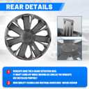 WOLFSTORM 4-Pack 15 Inches Wheel Cover Hubcaps Replacement, Silver