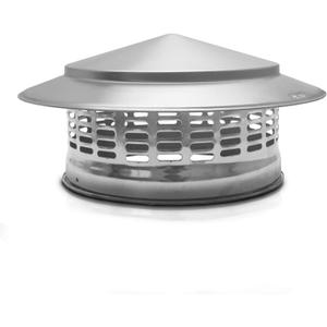 LangRay Chimney Caps for Outside, Stainless Steel Chimney Cover with Screen, Round Stove Pipe Cap, Roof Exhaust Vent Cap, Fireplace Roof Vent Cover Rain Caps for Chimney Stovepipe Finial (7.87 inch)