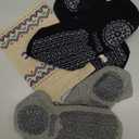 Ozaiic Pilates Socks for Women Non Slip Grip, Yoga Socks with Grippers for Barre, Hospital, Ballet, Dance, Barefoot Workout (One Size, 2p- Black/Gray)