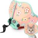 Cat Cone Collar Soft for Wound Healing for Small Cats(Singapura Devon Rex), Air Breathable Neck Recovery Cone Anti Scratch Licking, Adjustable Surgery Cat Head Cone Alternative (S(Circumference:5.1''-7.87''in), Green-Pink)