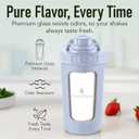 Paddi Glass Shaker Bottle for Protein - Odorless, BPA Free, Leak-Proof - 20 OZ | Graduated Ideal Fitness, Milkshake and Smoothies