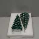 Homemory Christmas Tree Candles with 6 Hours Timer, 2 Pcs Waxy LED Flameless Candles Flickering, Green Electric Candles Battery Operated for New Year Celebration Holiday Decorations 8.5 Inches