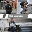 Jueachy Tactical Backpack with Lunch Box for Men: Laptop Compartment Bookbag with lunchbox for Work School Travel for Women Mens Black