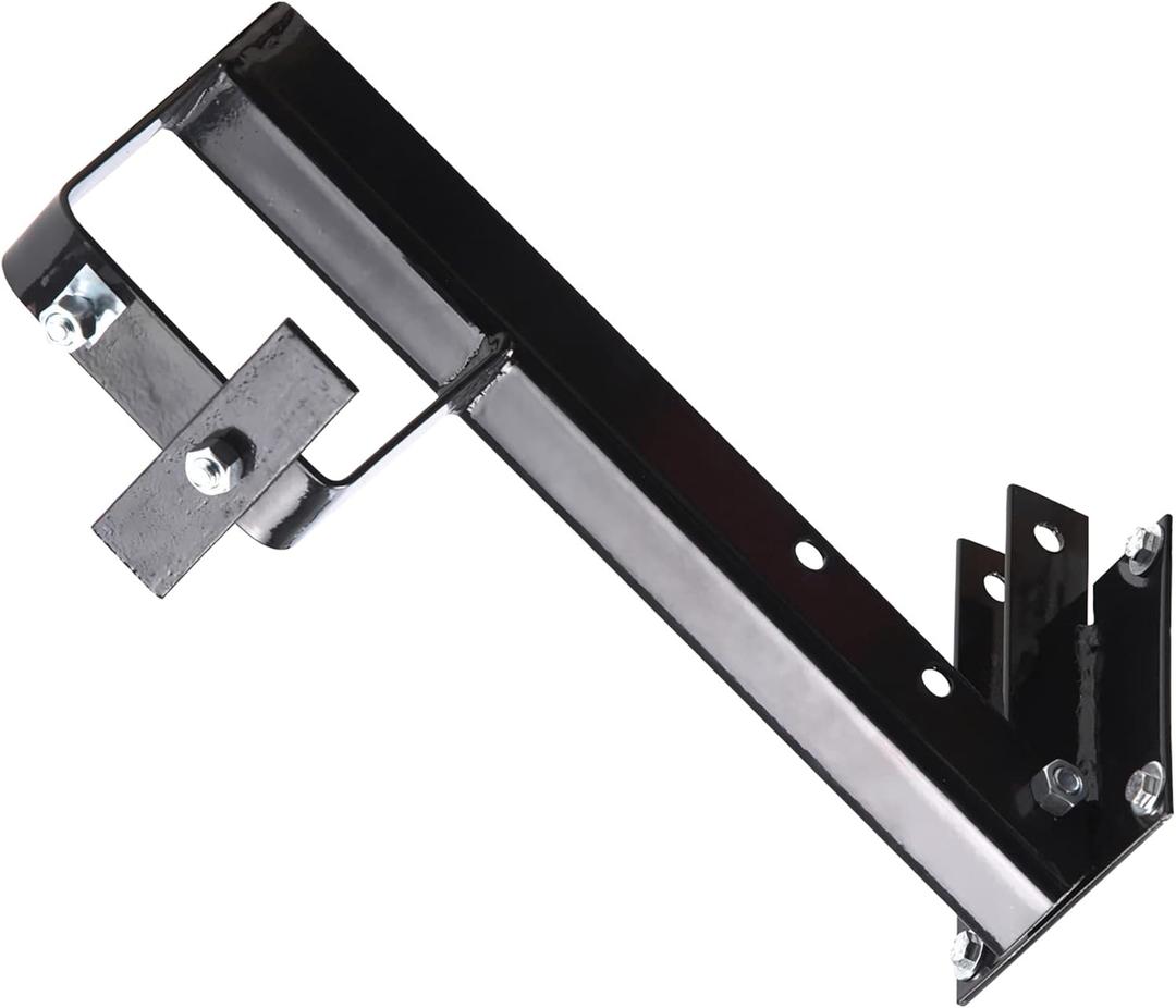 Stromberg Carlson TR-2 Folding Spare Tire Carrier for RV  Heavy Duty Trailer Spare Tire Mount for 4" Square Bumpers, Fits 15" & 16" Wheels, RV Bumper Mount, Trailer Spare Tire Bracket, Black Finish
