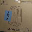 Sportneer Sports Tent: 1 Person Instant Shelter with Ultra Visibility for Cold Day - Lightweight Portable Pop Up Tent for Sports Event, Protection from Cold Wind and Rain, 37" Lx 37" W x 63.5" H (black)