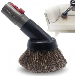 for Dyson Vacuum, Premium Soft Horsehair Round Dust Brush: Perfect for Vacuuming Sofas, Furniture Surface and Baseboards Vacuum Attachment (Compatible with Dyson V7 V8 V10 V11 V15 Gen5)