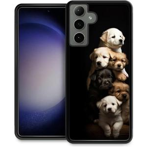 Compatible with Samsung Galaxy A15 5G Case, Pattern Design Hard PC Back Cover Non-Slip Soft TPU Protective Case for Samsung Galaxy A15 5G for Women 6.5inch-Cute Little Dogs