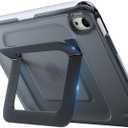 TORRAS Ostand K3 Neo for iPad mini 7 A17 Pro Case, iPad mini 6 case, Viewing Angles Adjustable, Ultra Stable Stand, Shockproof Protective Slim Kickstand Case with Pencil Holder, Obsidian Black