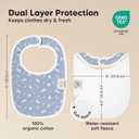 8-Pack Organic Baby Bibs for Boys, Girls - Soft Cotton Drooling and Teething Bibs for Baby Girl & Boy, Extra Absorbent, Easy to Clean & Put On for Toddler, Newborn, Infant 0-24 Months (Fleur)