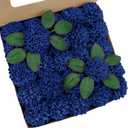 Artificial Flowers, 25pcs Realistic Artificial Rose for DIY Wedding Bouquets Centerpieces Arrangements, Sage Green Dahlia Flowers with Stem for Bridal Shower Party Home Decorations, Blue 