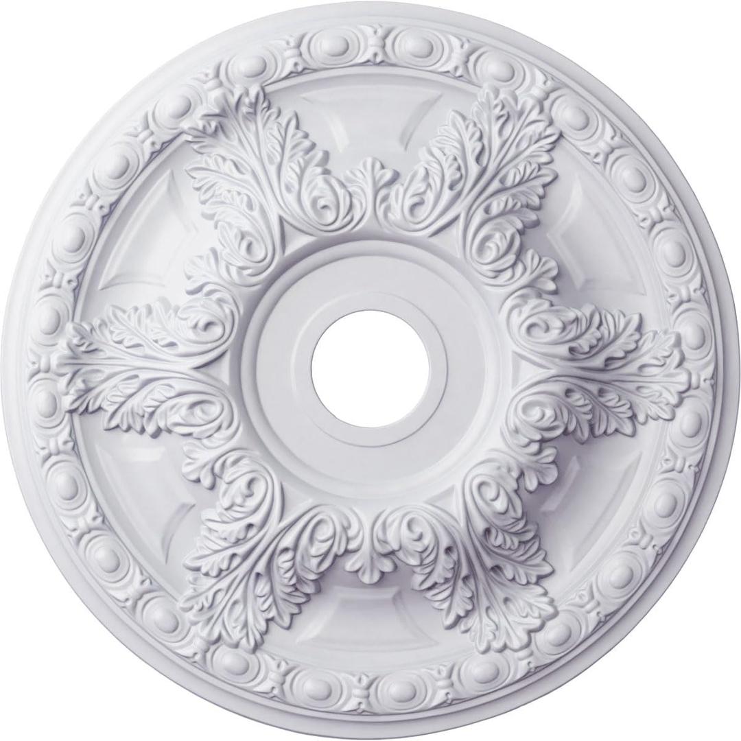 Ekena Millwork CM23GA 23 3/8-Inch OD x 3 5/8-Inch ID x 2 1/2-Inch P Granada Ceiling Medallion