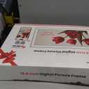 64GB Frameo 15.6" Digital Picture Frame Large 1920 x 1080 IPS FHD Touch Screen WiFi Electronic Photo Frames Share Moments Instantly Anywhere Best Gifts for Parents and Grandparents Golden White