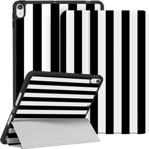 HSMYDBCYC Case for iPad 11th (A16) 11-inch 2025 / 10th Generation 10.9-inch 2022Fashionable Pattern Case with Pencil Holder Trifold Smart Stand Cover (Striped Black)