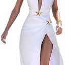 EDOLYNSA One Piece Swimsuit for Women Halter Bathing Suits Vacation M
