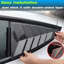 for Tesla Model 3 Rear Side Window Cover Louver Sport Style, for Tesla Model 3 2017-2025 Exterior Decoration Accessories (Model 3-Glossy Carbon Fiber Pattern)