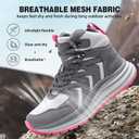 Women's Orthopedic Waterproof Lightweight Hiking Boots: Plantar Fasciitis Arch Support Orthotic Heel Spur Bunions Recovery Tennis Shoes, Comfortable Fit Gowalk Indoor Gym Ankle Boots Grey Size 7