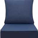 Volans 24 x 24 x 5 in Patio Chair Cushions Set, Waterproof Outdoor Couch Seat Cushion, Bottom and Back Cushions for Patio Furniture, Dark Blue