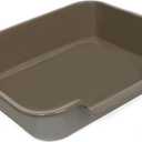 1 Pack Extra Large Dog Litter Box Pan Tray (ABS Material), Low Entry Jumbo Senior Litter Boxes for Multiple Kitten Big Cats, Pet Safe Indoor Dog Potty (Chocolate, 24" L x 20" W)