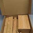 Bamboo Toilet Paper Holder Stand with Storage Shelf Box, Freestanding Bathroom Tissue Organizer and Wipes Dispenser, Rotating Swivel Lid, Eco-Friendly Natural Wood Home Decor Gift