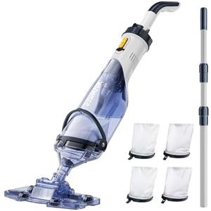 JESIMAIK Cordless Pool Vacuum, 18.5 GPM Pool Vacuum for Above Ground, 60Min Runtime & Fast Charging Pool Cleaner for Above Ground & Inground Pools, Spas, Hot Tubs