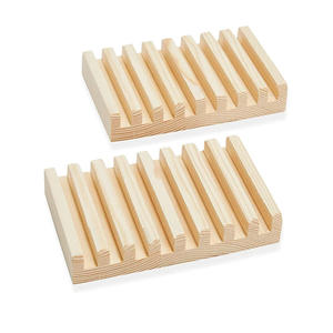 Juvale Coaster Holders - 2-Pack Coaster Display Stand Hold Up to 8 Coaster, 3.9-Inch Wood Coaster Holder Fit Square Round Coaster, for Kitchen, Dining Table, Home Decoration, Housewarming Gift