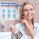 NBGRLVS Water Dental Flosser Cordless for Teeth Pick Cleaning - Powerful Oral Irrigator with 6 Adjustable Modes,320ML Portable & Rechargeable IPX7 Waterproof Cleaner Picks for Home Travel (White)