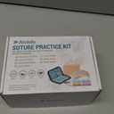 Alcedo Suture Practice Kit for Medical Students | Complete Set (32 Pieces) Include Durable Large Suturing Pad with Pre-Cut Wounds, Tools Kit, and Suture Threads for Educational Use Only