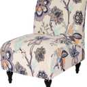 Armless Accent Slipper Chair Cover Slipcover,Stretch Spandex Small Checks,Non-Slip Sofa Couch Cover Furniture Protector (Beige Flower, 1)