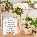 Memorial Table Sign for Wedding, We Know You Would Be Here Today If Heaven Wasn't So Far Away Wedding Sign, Wooden Wedding Decor Loving Memory Sign for Ceremony and Reception(Vivid Style)
