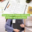 WallDeca Academic Planner 2025-2026, Daily, Weekly & Monthly Planner, July 2025 - June 2026, Student Notes Pages, Twin-Wire Binding Day and Weekly Agenda for School & Work (8.5 x 11-Inches, Black)