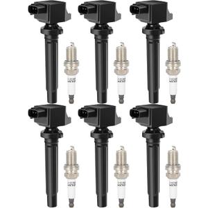 ECCPP UF562 6 ignition coils with 6 iridium Spark Plugs 2756,coils packs,for Suzuki 2006 2007 2008 Grand Vitara V6 2.7L 5C1785,E1062,52-2140,IC642,33400-65J00
