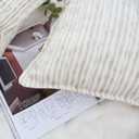 OYIMUA Beige 20x20 Decorative Throw Pillow Covers Chenille Set of 2 Square Accent Pillows for Couch Living Room Bed Cozy Farmhouse Neutral Cushion Covers