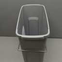 Knape & Vogt SCB9-1-20PT 8.375 inch x 20.125 inch x 17.313 inch 20 Qt. in-Cabinet Single Soft-Close Bottom-Mount Pull-Out Trash Can, Platinum