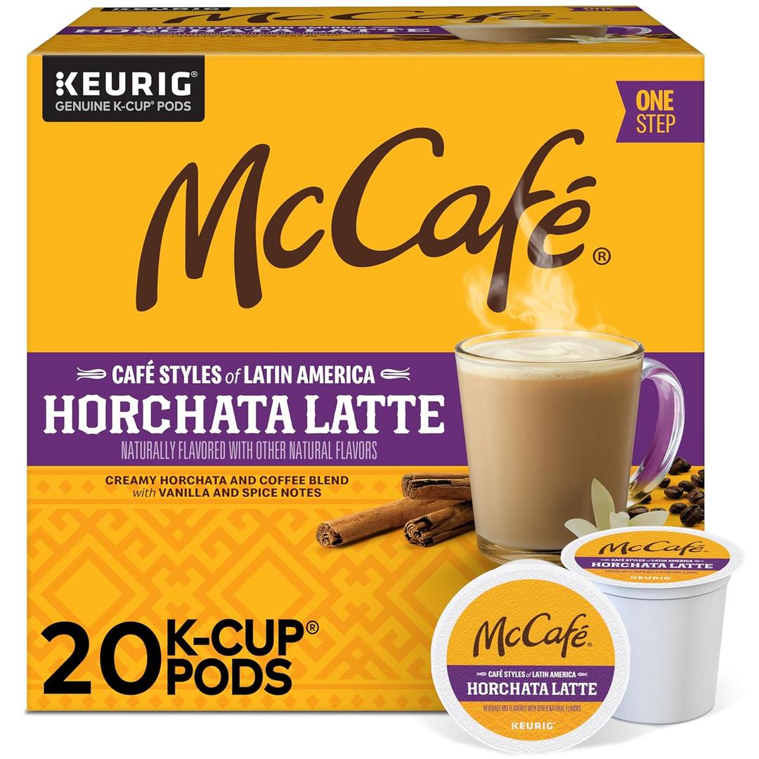 McCafe Cafe Styles of Latin America Horchata Latte, Keurig Single Serve K-Cup Coffee Pods, 20 Count (Pack of 1) (Best By: 11/25/2026)