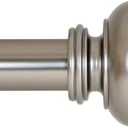 Ivilon Drapery Window Curtain Rod - Knob Design, 1 Inch Rod, 48 to 86 Inch. Satin Nickel