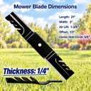 396-702 Mower Blade Replaces Spartan 438-0002-00 61",1/4" Thick
