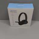 TECKNET Wireless Headset, Bluetooth Headset with Noise Cancelling Microphone - Rechargeable Bluetooth V5.2 Headphones, 50H Playtime & Mic Mute, On Ear Headphones for Trucker/Remote Work/Call Center (Deep Black)