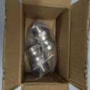 2PCS Global Type C Cam and Groove Hose Fitting, Socket x Hose ID Barbed, with 2 PCS Camlock Gasket Fitting(1")