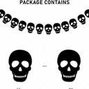 RadiantFlux Glowing Halloween Skull Flag,10Ft Skull Banner for Halloween Decoration, Banner for Gothic Birthday Party Decorations DIY Home Decor, Home Interior Haunted House Supplies