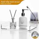 DINGHUO Acrylic Perfume Bathroom Vanity Counter Tray, Clear 9.45"x7.09"x1.38" Rectangle Countertop Organizer for Jewelry Candles Soap Makeup Toilet Tank Kitchen - 1 Pack