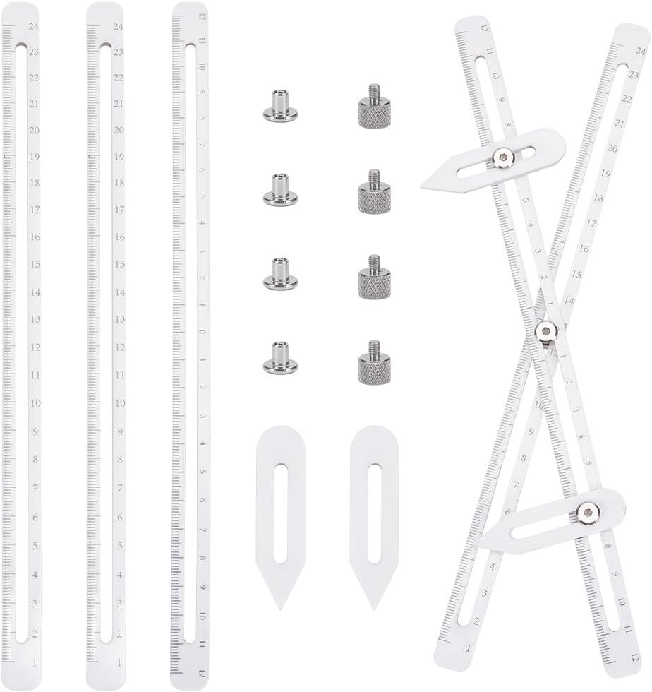 UNICRAFTALE Pottery Throwing Gauge Set White Pottery Height Measuring Ruler Acrylic Clay Craft Measuring Gauge Adjustable Pottery Ceramics Clay Tool for Pottery Making