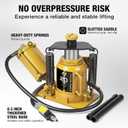 YELLOW JACKET Low Profile 20 Ton Air Bottle Jack 20 Ton with Aluminum Alloy Pump and Unique Slow Release Equipment