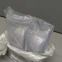 50 Pack 3.5 Oz Mini Square Dessert Cups with Spoons,Plastic Parfait Appetizer Cup,Disposable Plastic Cups for Puddings Mousse Desserts